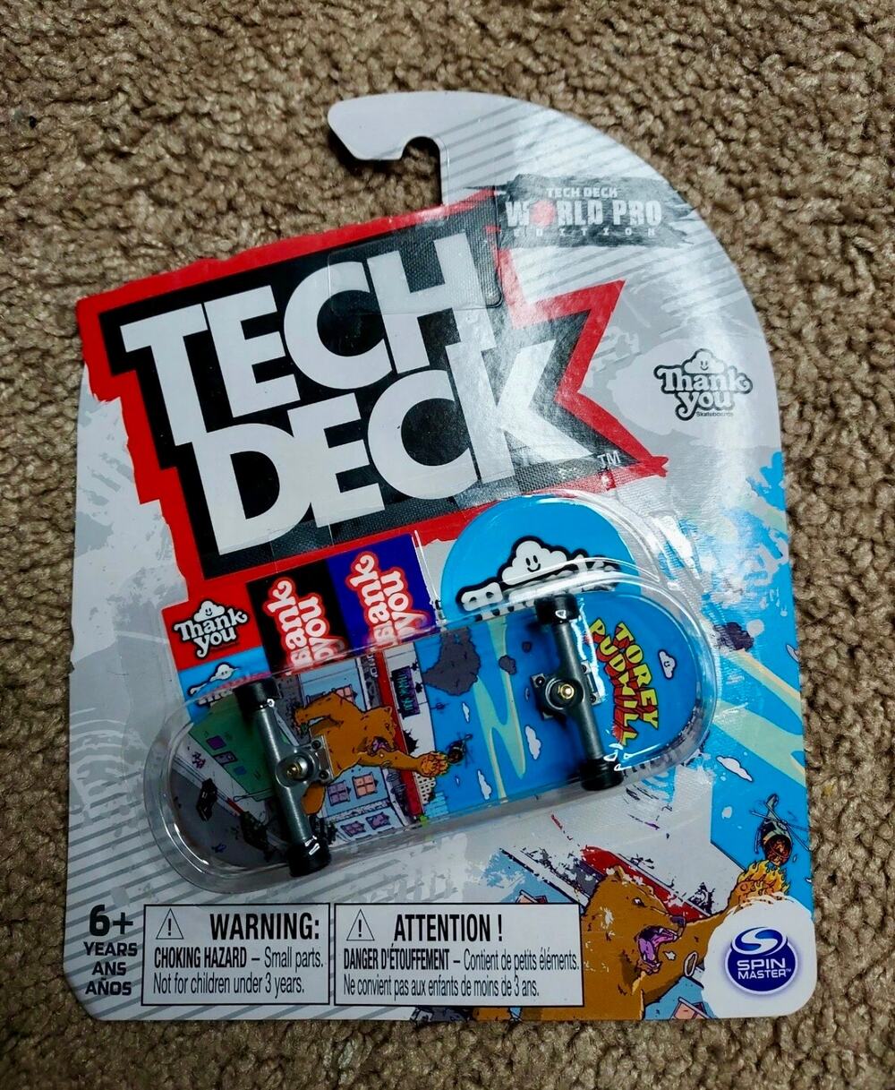 TECH DECK WORLD PRO EDITION ULTRA RARE THANK YOU TOREY PUDWILL MINI SKATEBOARD